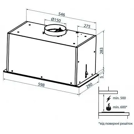 Витяжка вбудована Minola HBI 6673 BL Glass 1000 LED Line - фото 3
