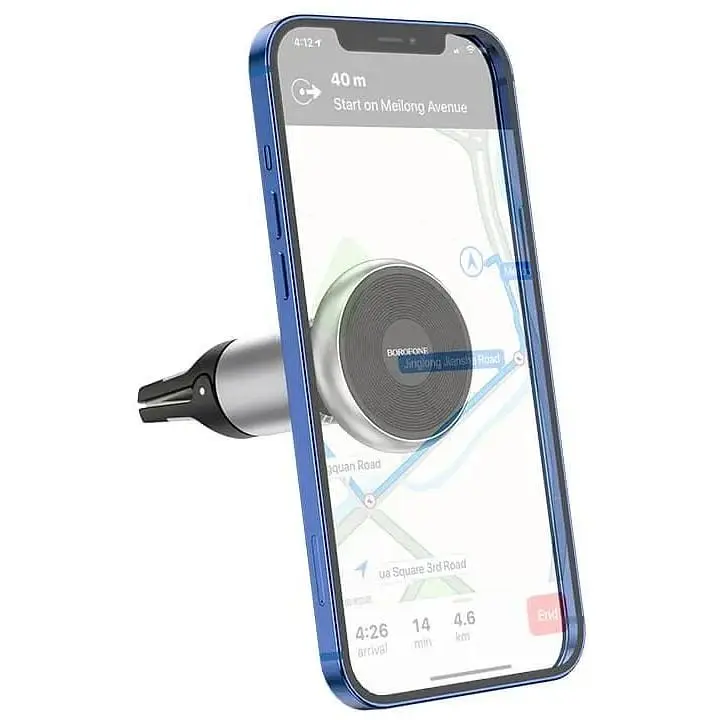 Держатель BOROFONE Cool move air outlet magnetic car holder extended version BH47 - фото 5