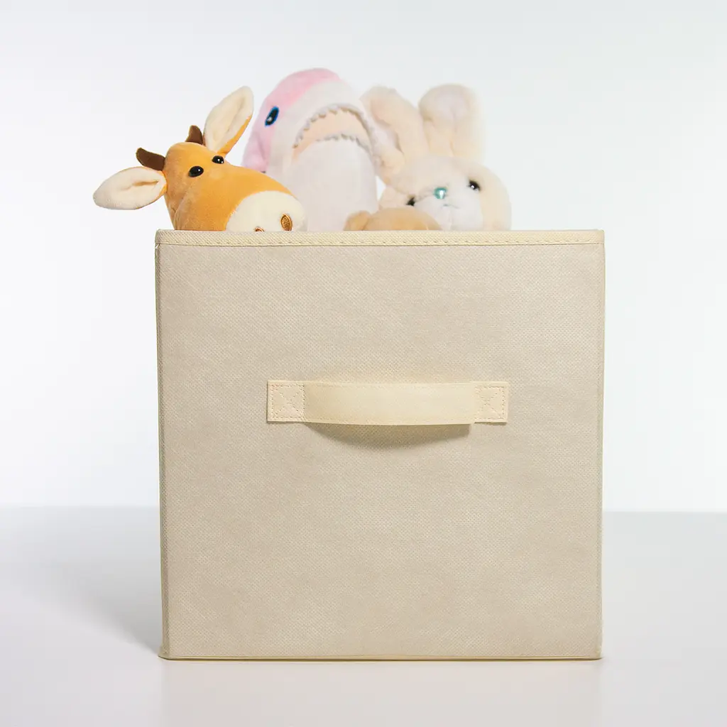 Ящик для зберігання МВМ My Home текстильний 280x280x280 мм бежевий (TH-08 BEIGE) - фото 6