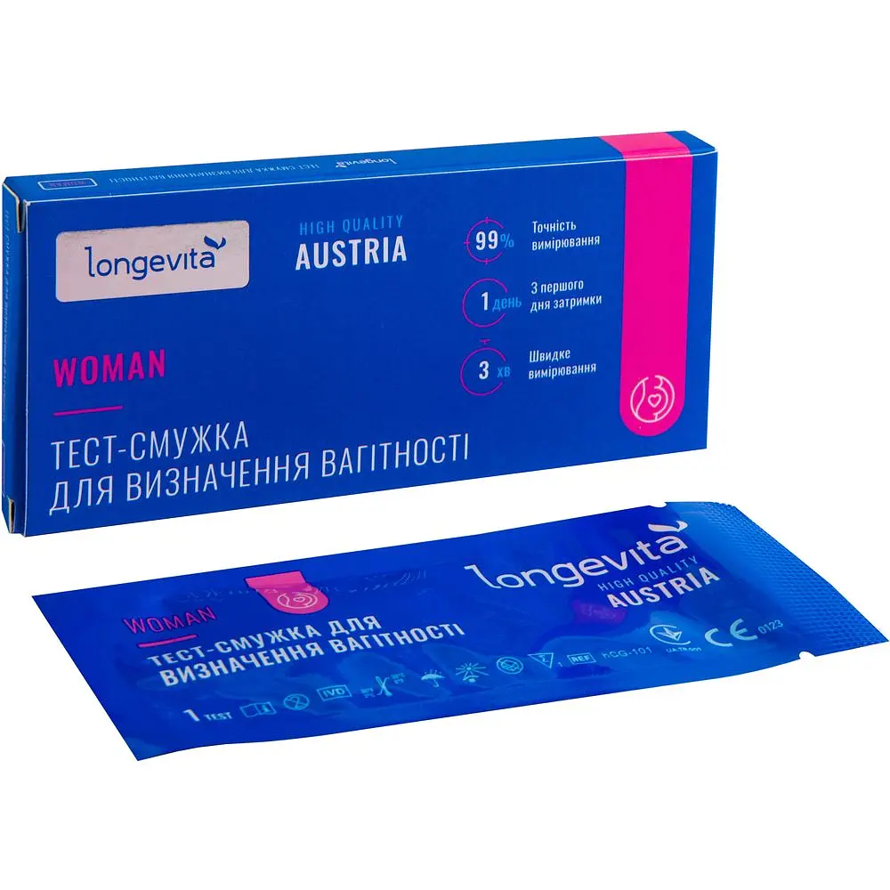 Тест-смужка для визначення вагітності Longevita Woman 5 шт. - фото 3