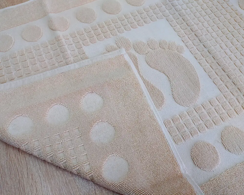 Турецький рушник для ніг Zeron 50х70 Beige щільність 750 г/м2 - фото 4