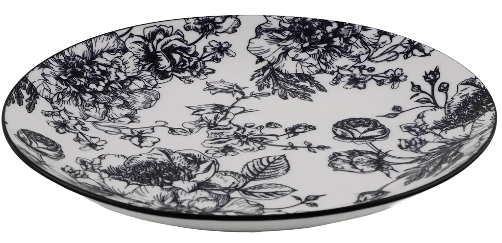 Тарілка Limited Edition Blossom Blue 26.5 см обідня біла (YF7001-1) - фото 2