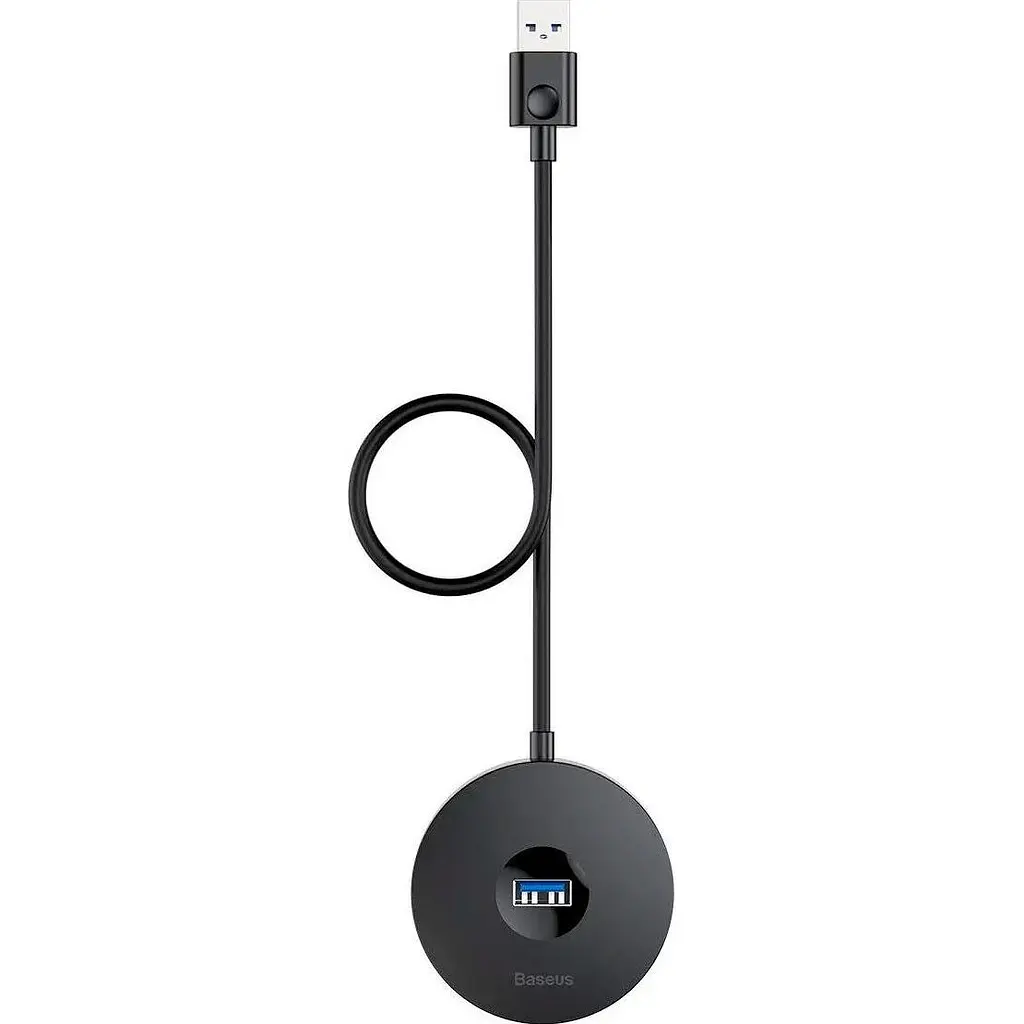 USB-хаб Baseus Round Box 4-Port USB-A Black 1 м [CAHUB-U01] [77941] - фото 6