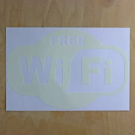 Люминесцентная наклейка Wi-Fi 200 на 135 мм голубой - фото 3