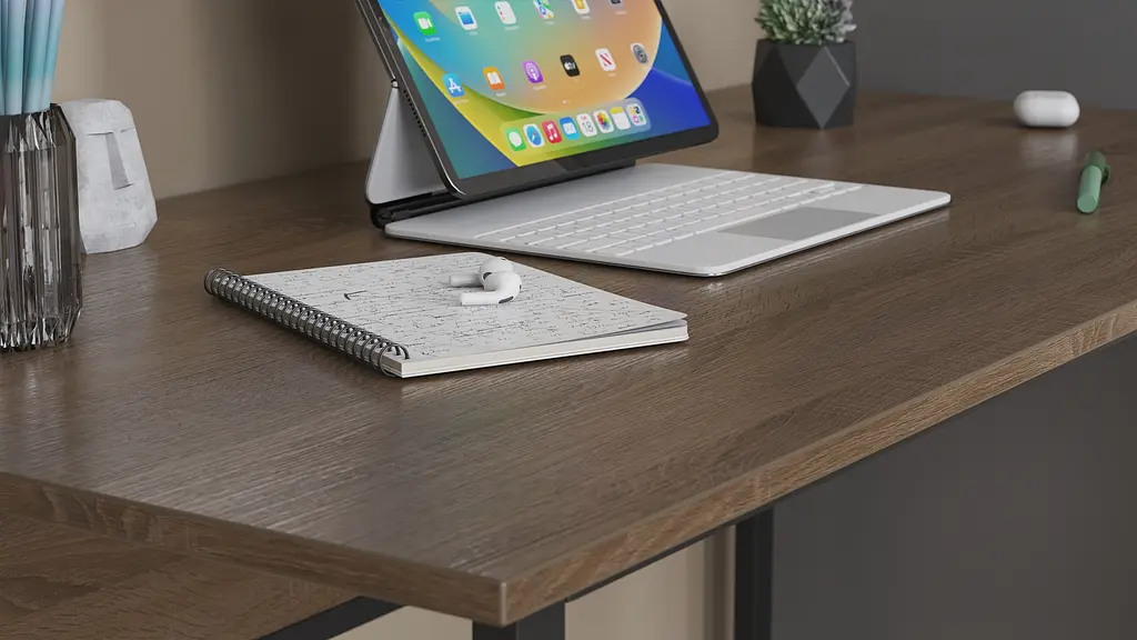 Компьютерный стол Ferrum-decor Коди 75x120x60 черный ДСП Дуб Сонома Труфель 16мм (FRD-103743) - фото 2