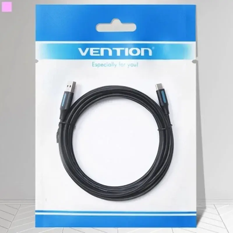Дата кабель USB 2.0 AM to USB-C 1.5m 3A black Vention (COKBG) - фото 6