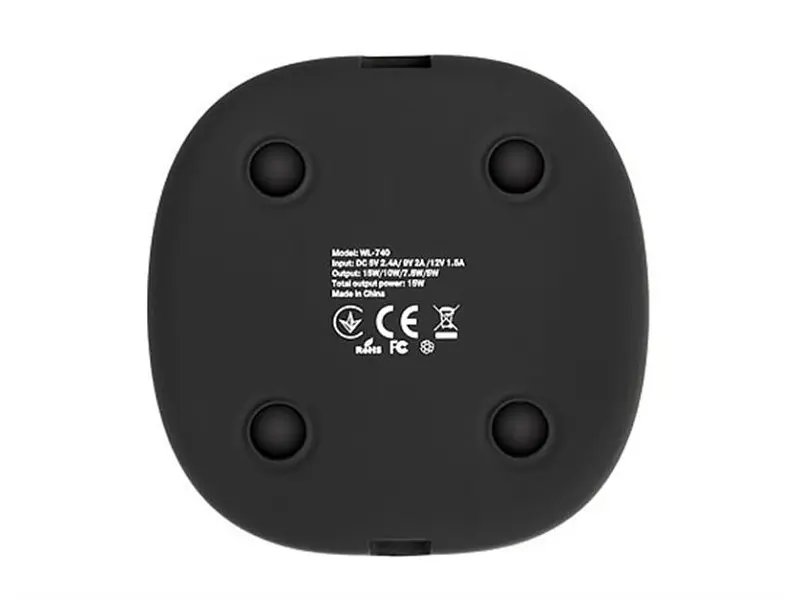 Бездротовий зарядний пристрій REAL-EL WL-740 2.4 A 15 W Black (EL123160019) - фото 8