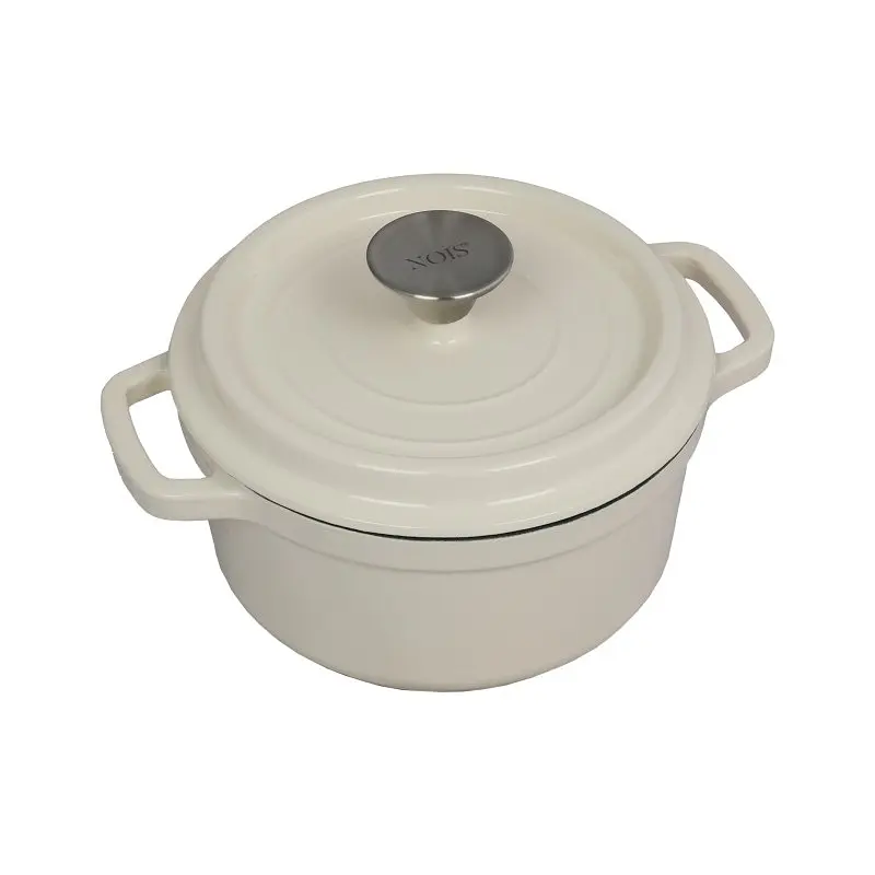 Каструля з кришкою кругла Nois Tierra cream 830041 20 см кремова