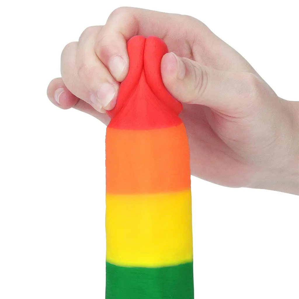 Фаллоимитатор LoveToy Prider Dildo 7.5" 19.5 см радужный - фото 6