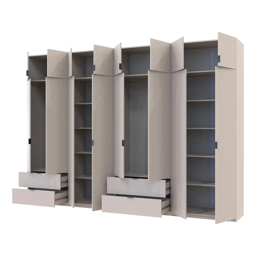 Шафа для одягу Doros Лукас Кашемір 4+4 ДСП 340х50х240 (42005140) - фото 2