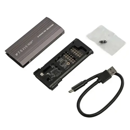 Зовнішня кишеня , Grey, M.2, Type-C 3.1 Gen2 Maxxter teh0028343 - фото 4