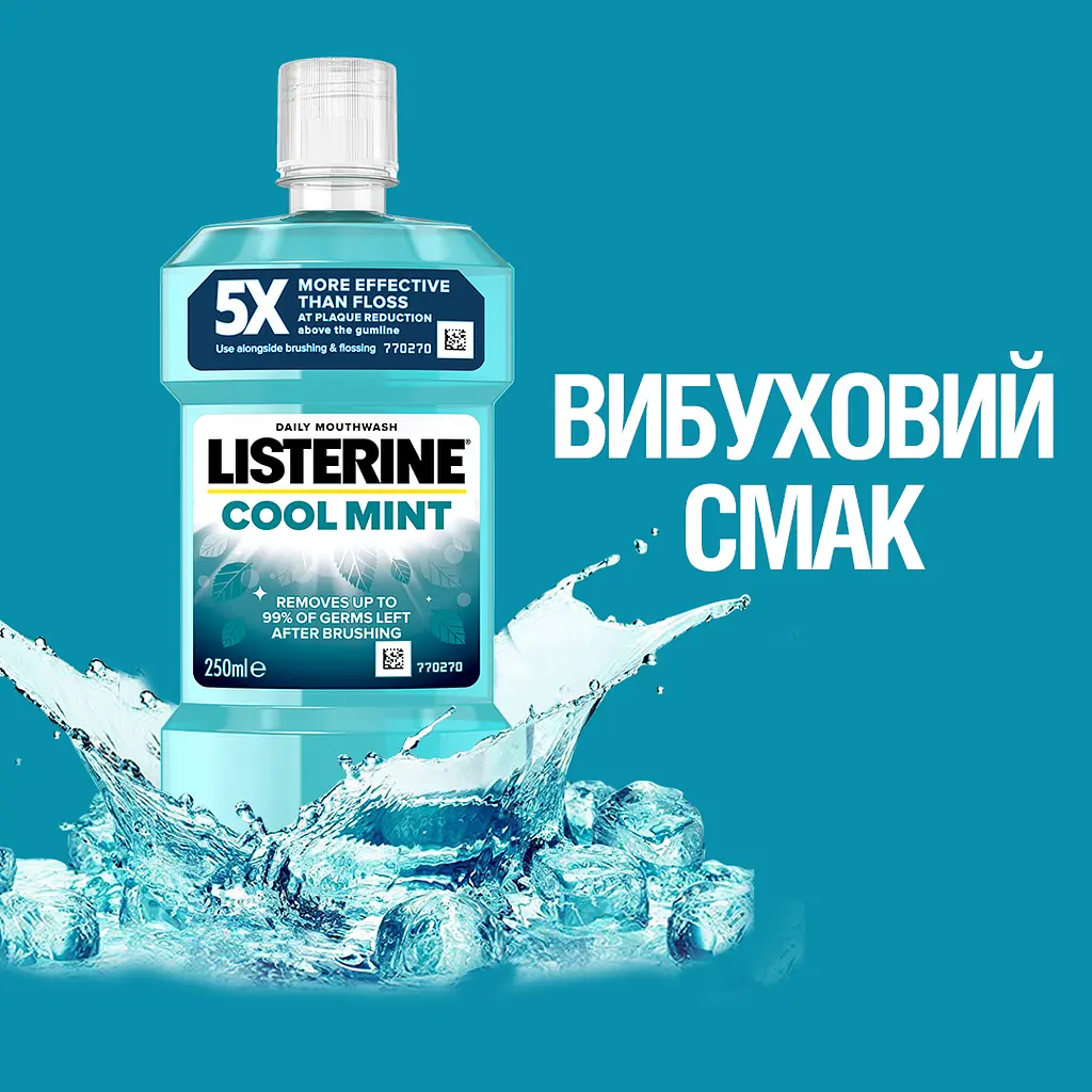 Ополіскувач для ротової порожнини Listerine Свіжа м'ята Захист ясен 250 мл (103060030) - фото 8