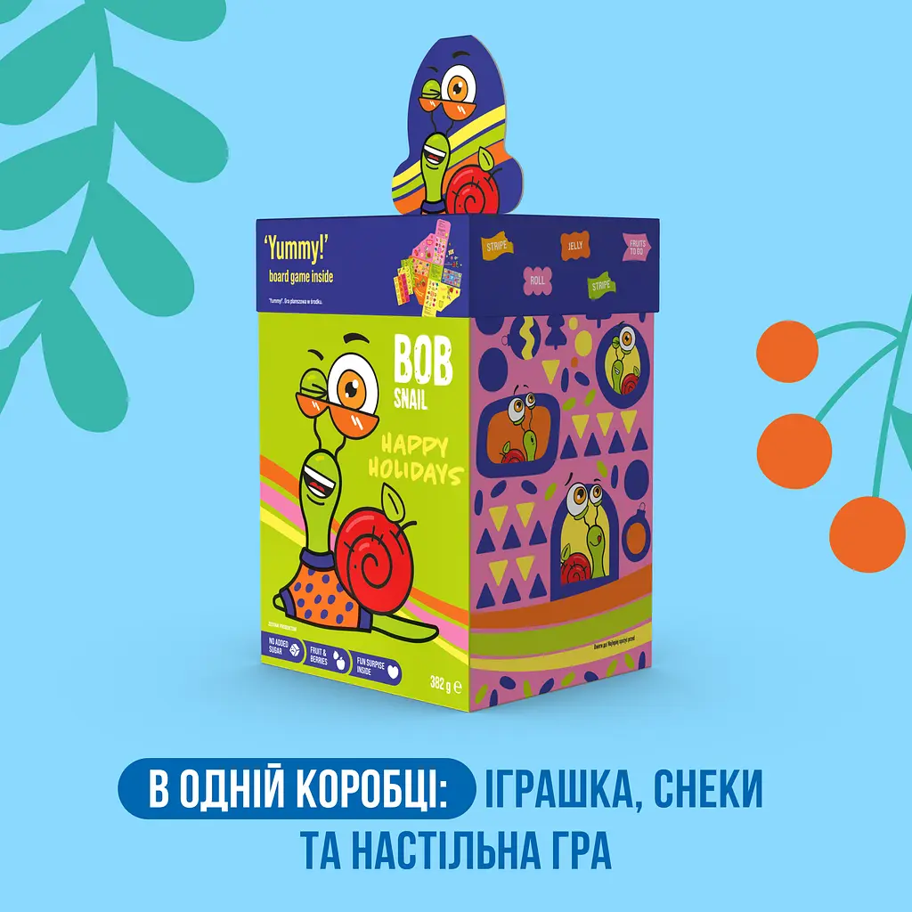 Набор Bob Snail Рождественский бокс с игрушкой и игрой 382 г - фото 2