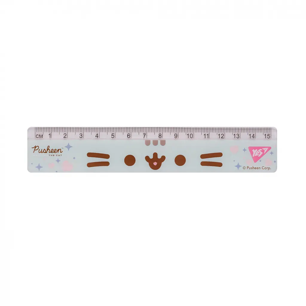 Лінійка Yes Pusheen 15 см блакитна (370682) - фото 2