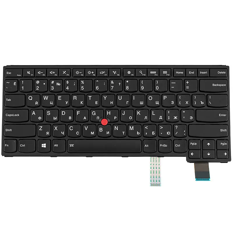 Клавіатура для ноутбука LENOVO (ThinkPad Yoga 460) rus, black, підсвічування клавіш, з джойстиком - фото 2