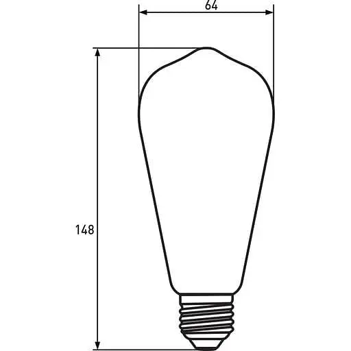 Світлодіодна лампа Eurolamp LED Deco, ST64, 7W, E27, 4000K, 2 шт. (MLP-LED-ST64-07274(Amber)) - фото 3