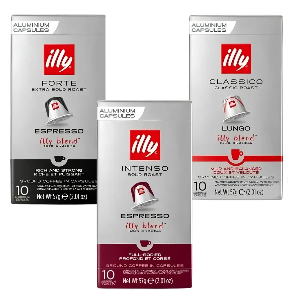 Набір кави в капсулах 3 види ILLY Nespresso Класика 30 шт
