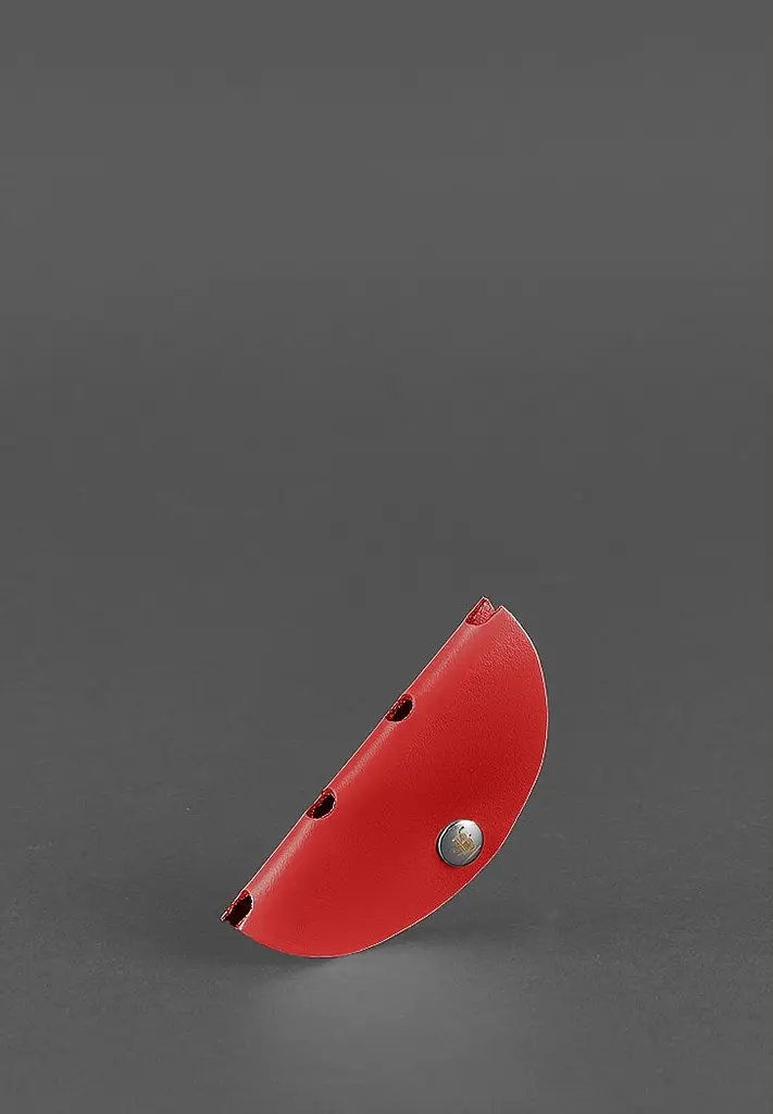 Шкіряний холдер для навушників та проводів Червоний - фото 5