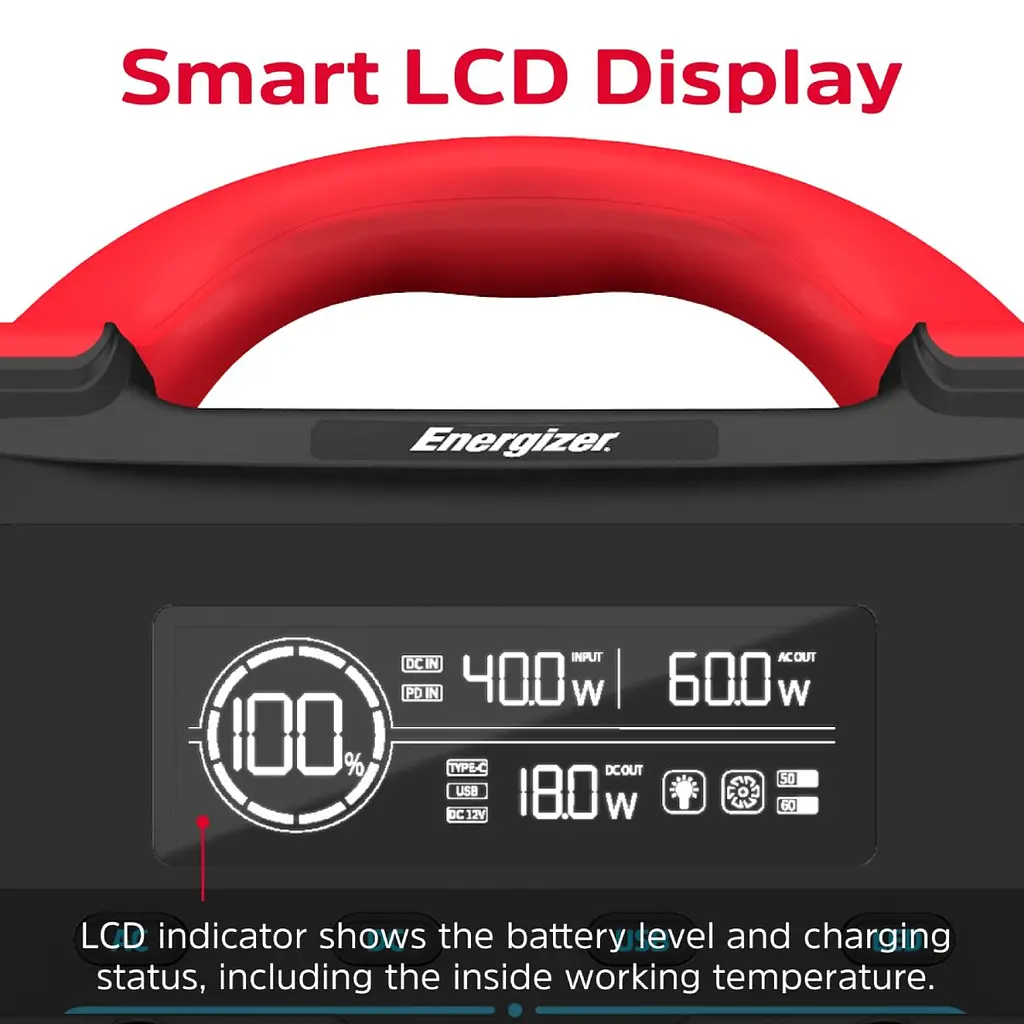 Зарядна станція Energizer 700Вт (551 Вт/г) AC, LMFP,MPPT,USB-C PD 100Вт (PPS550W1F) - фото 4