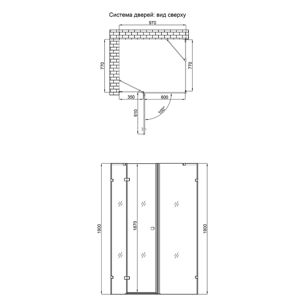 Душевая кабина Qtap Capricorn CRM1018RC6 прямоугольная 100 х 80 см - фото 9