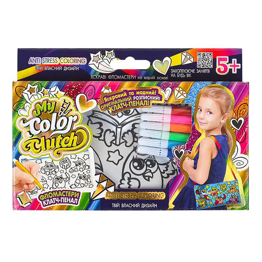 Набір творчості My Color Clutch, Danko Toys, клатч-пенал-розмальовка - фото 2