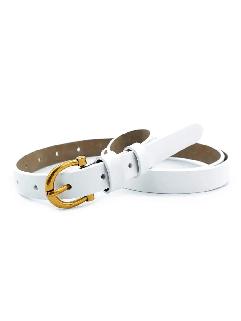Жіночий шкіряний ремінь 1,8 х 110 см Weatro Білий zhin-kit-18k-0068 (zhin-kit-18k-0068) - фото 3
