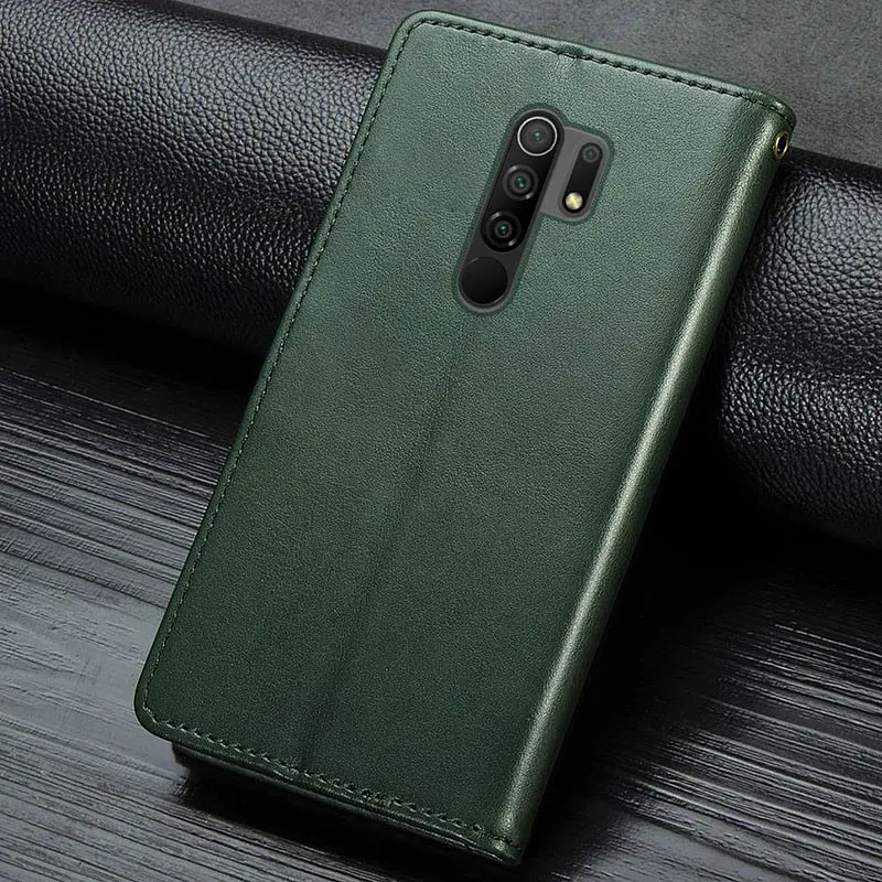 Кожаный чехол-книжка GETMAN Gallant (PU) для Xiaomi Redmi Note 8 Pro Зеленый - фото 5