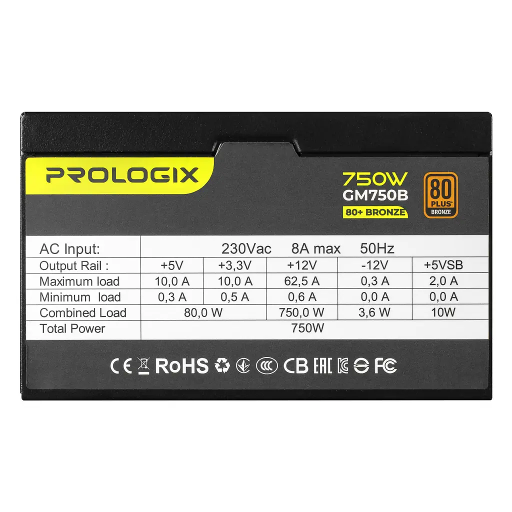 Блок живлення Prologix 750W (GM750B 750W 80+ Bronze) - фото 5