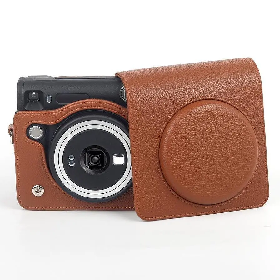 Подарунковий набір камера Fujifilm Instax Square SQ40 Фотопапір 20 шт, Чохол Фотоальбом 80 фото коричневий - фото 4