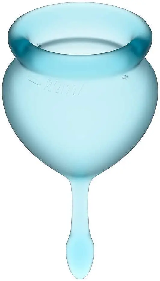 Менструальные чаши Satisfyer Feel Good Menstrual Cup light blue - фото 4