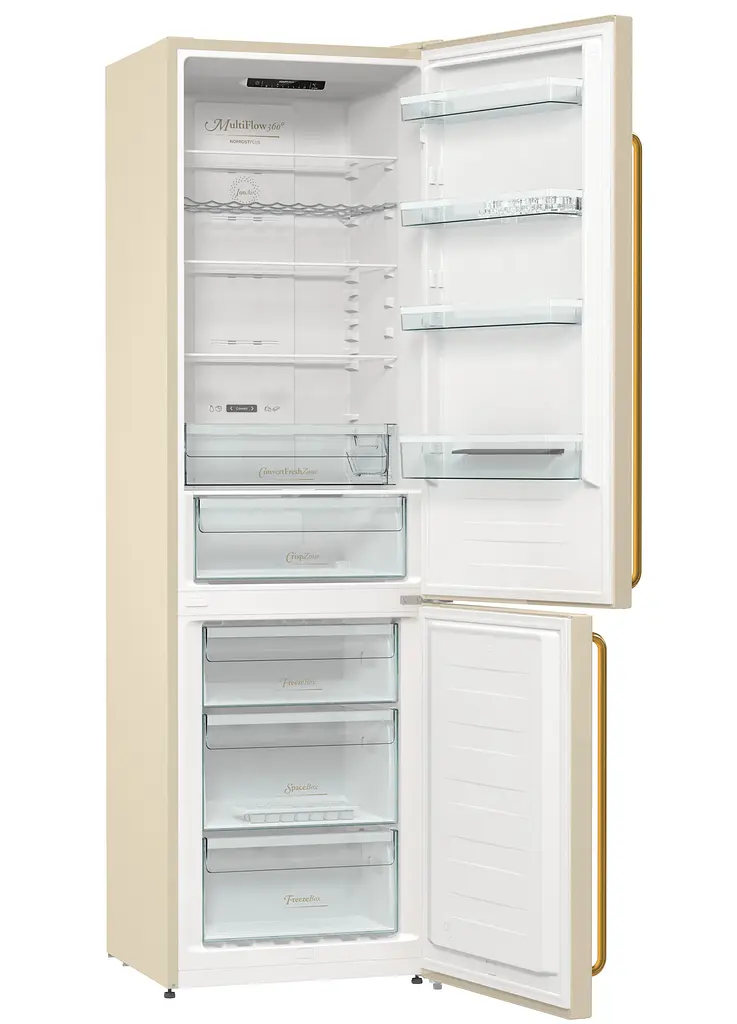 Холодильник Gorenje NRK6202CLI 200х60х60см 2 двери 235 (96) л А++ NF+ бежев (NRK6202CLI) - фото 4