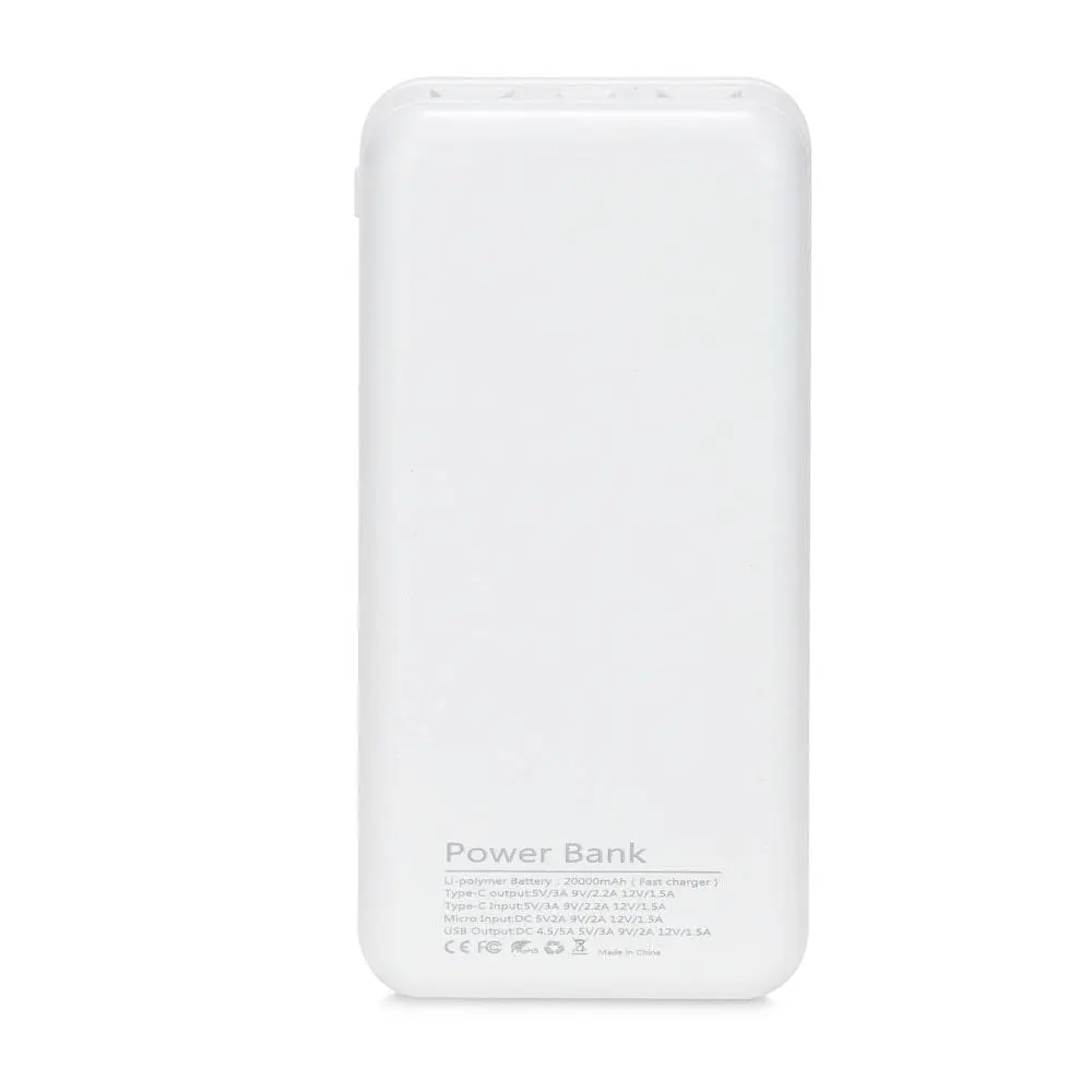 Повербанк 20000mAh Power Bank Kraft KPB-2020FC White 22.5W QC3.0 (43-00058) - фото 5