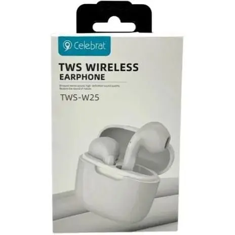 Навушники Celebrat W25 TWS Earphones White - фото 3