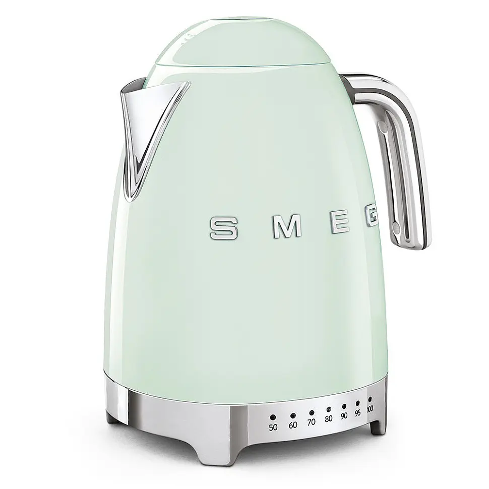 Чайник электрический Smeg (KLF04PGEU) Retro Style 50's - с регулятором температуры - 1,7л - светло-зеленый, Зелёный - фото 2
