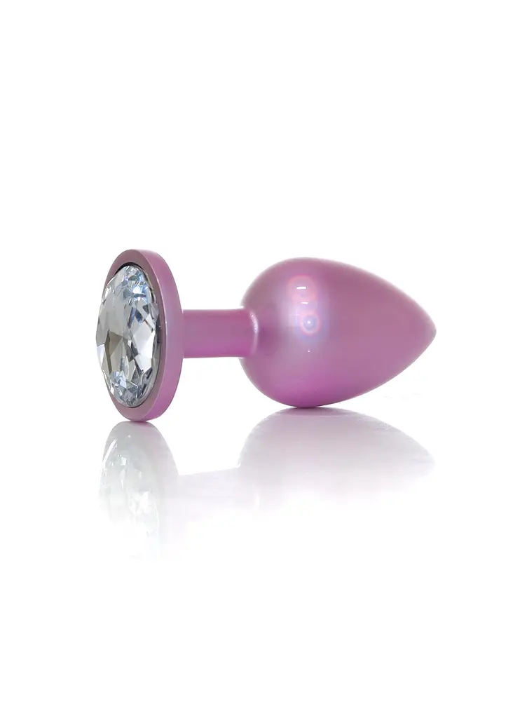 Анальна пробка - Jewellery Pearl Pink Plug Clear L - фото 9
