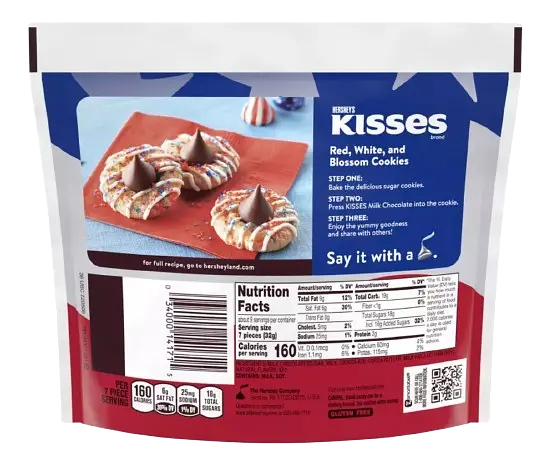 Шоколадні цукерки Hershey's Kisses Patriotic Foils Milk Chocolate Limited Edition 286г - фото 2