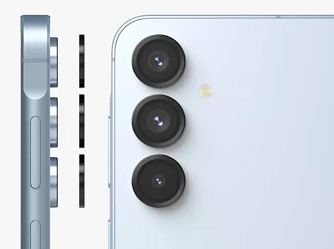 Захисне скло DK для Samsung Galaxy A35 A356 на камеру Lens Metal Ring Eagle Eye 017695 black 2 шт. - фото 5