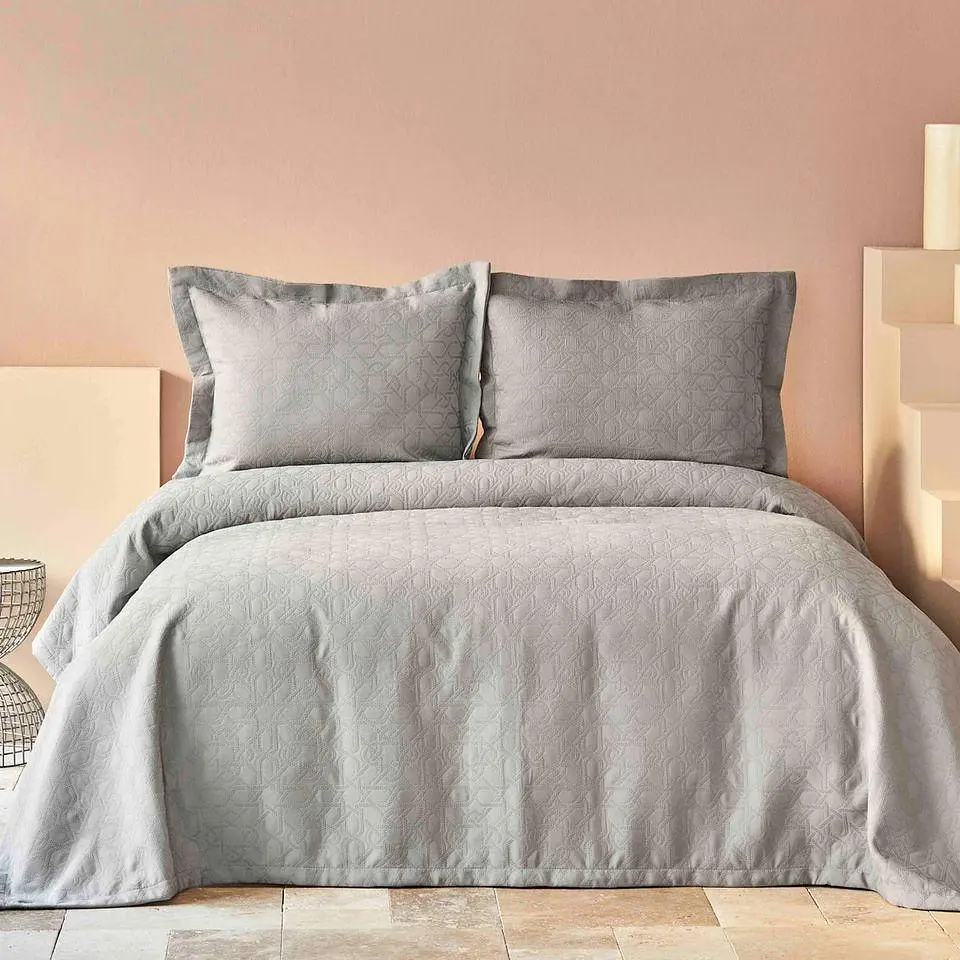 Покривало Karaca Home з наволочкою - Back To Basic gri 160*240 полуторний