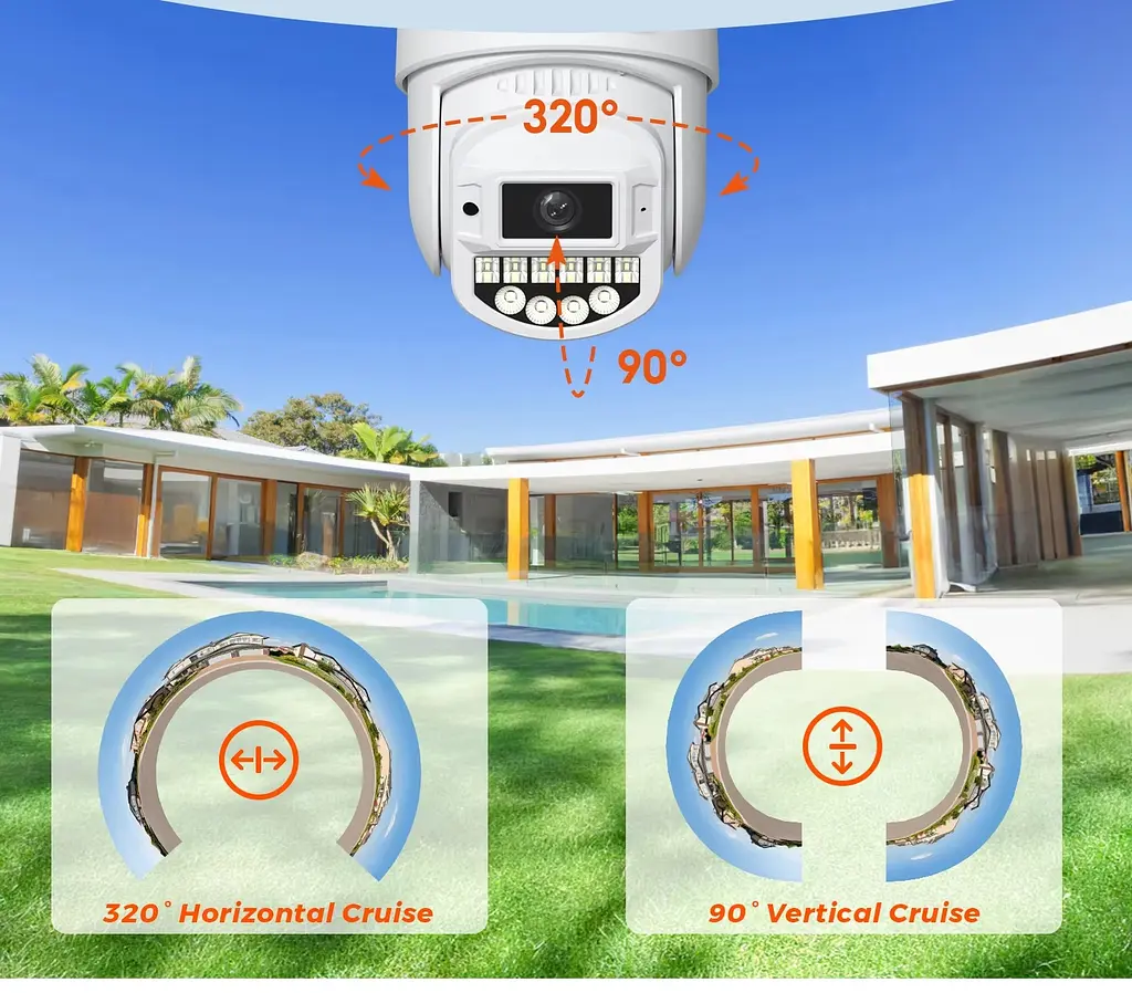 Вулична WiFi IPкамера Besder A20H  10Мп 2 незалежних об'єктиви чорна  duplication - фото 6