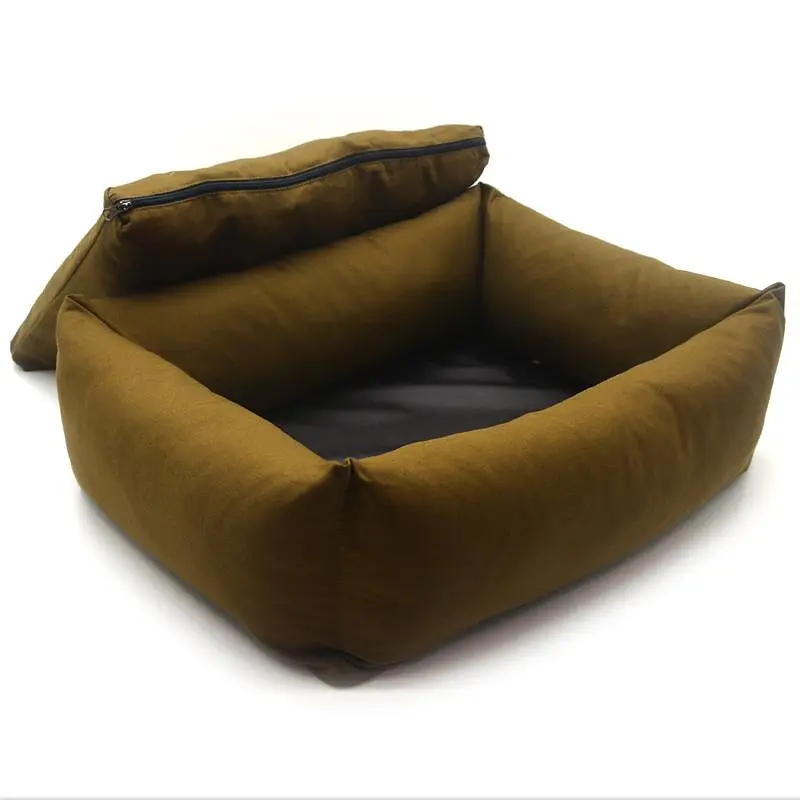 Лежак для собак та котів Zoo-hunt Екко прямокутний коричневий №2 50х70х21 см - фото 6