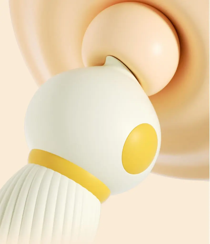 Вібратор-стимулятор кліторальний силіконовий Good Sweet 133 мм жовтий - фото 5