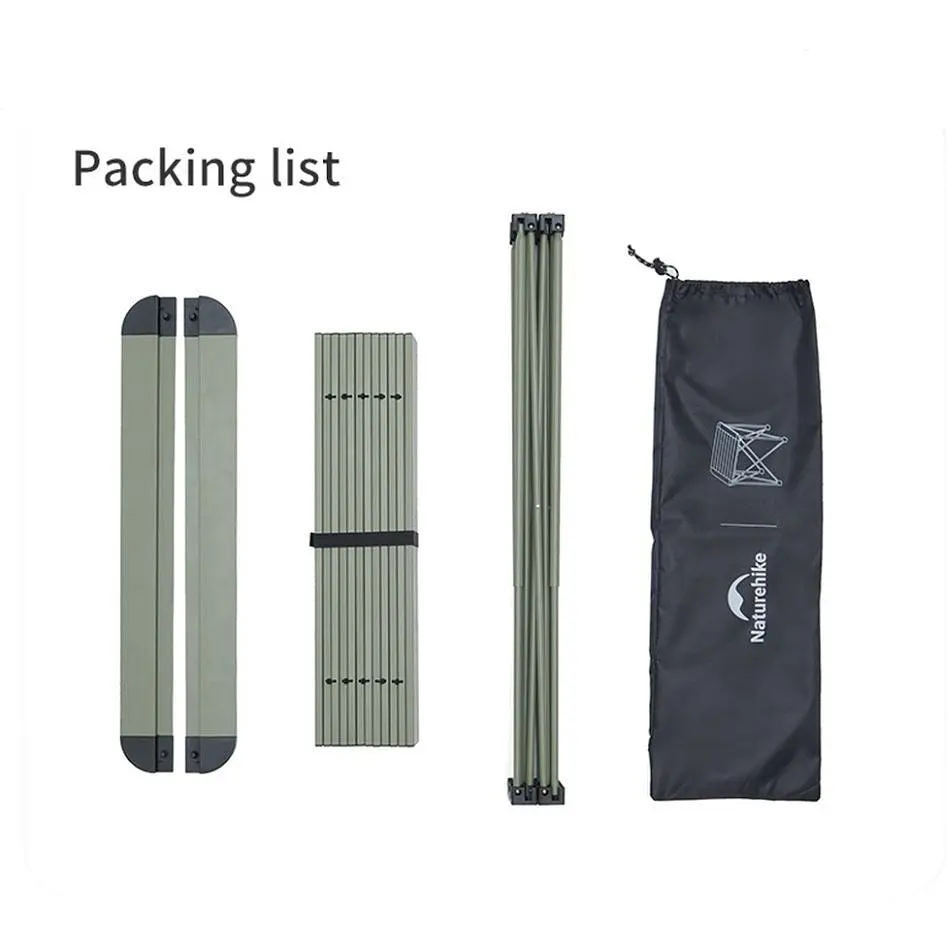 Складаний стіл Naturehike CNK2450JJ013, M, алюміній, сірий - фото 4