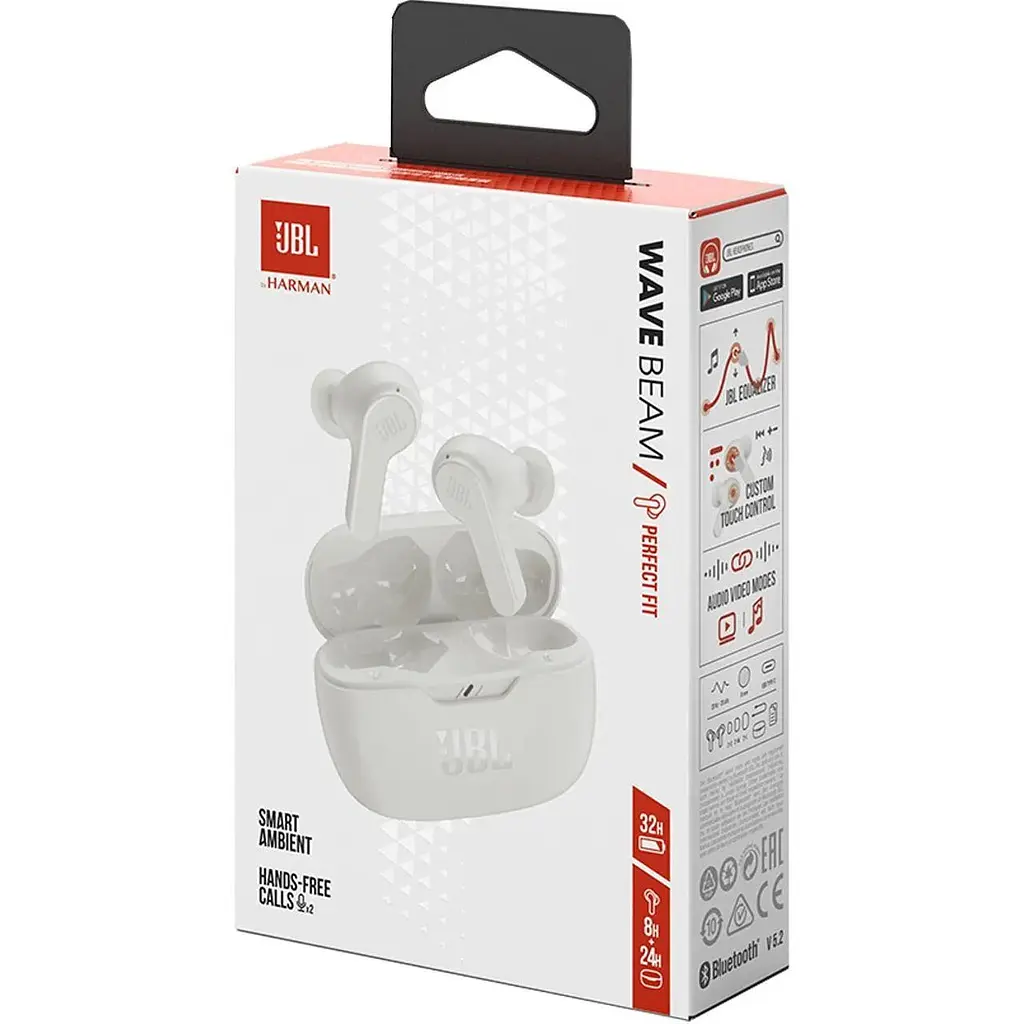 Беспроводные наушники JBL Wave Beam (JBLWBEAMWHT) стерео гарнитура TWS белая - фото 6