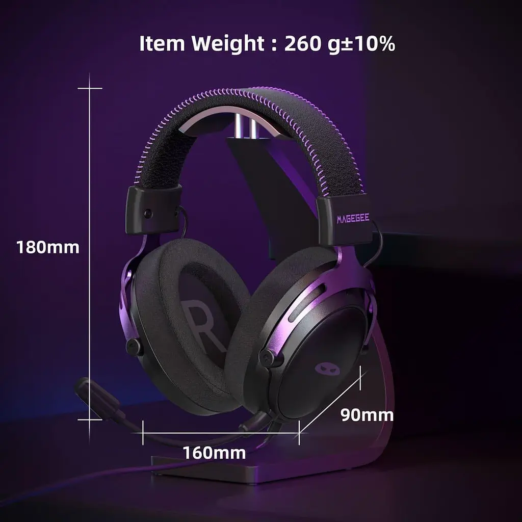 Ігрова гарнітура MageGee Wing (6971969724549) Black/Purple (G-000003960) - фото 3