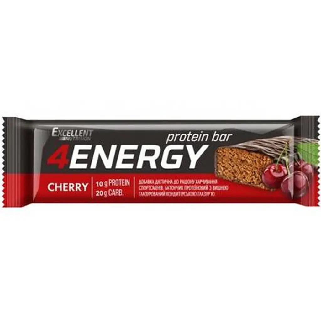 Протеїновий батончик Excellent Nutrition 4 Energy Вишня 24 шт. x 40 г - фото 2
