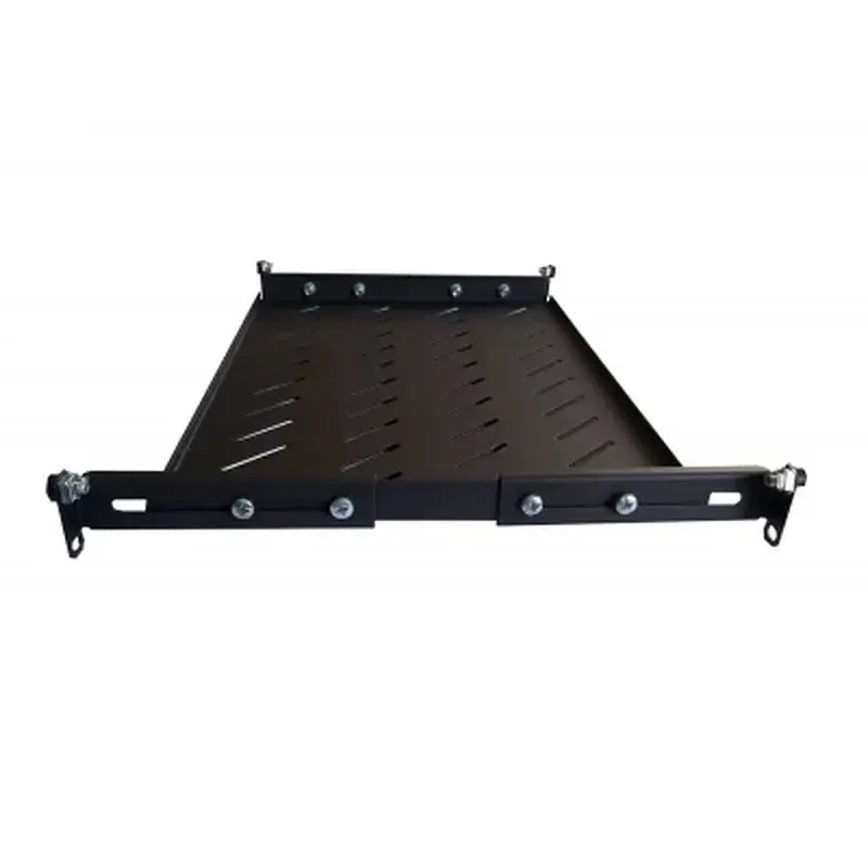 Полка 19" Hypernet 1U глиб. 300мм, в шкафи глибиною 450мм, колір чорний (U-FS-45-Black) - фото 3