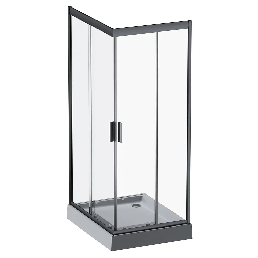Душове огородження Square Pivot AM.PM Gem 90×90 см, без піддону, хром профіль W90UG-404-9090-MT - фото 2