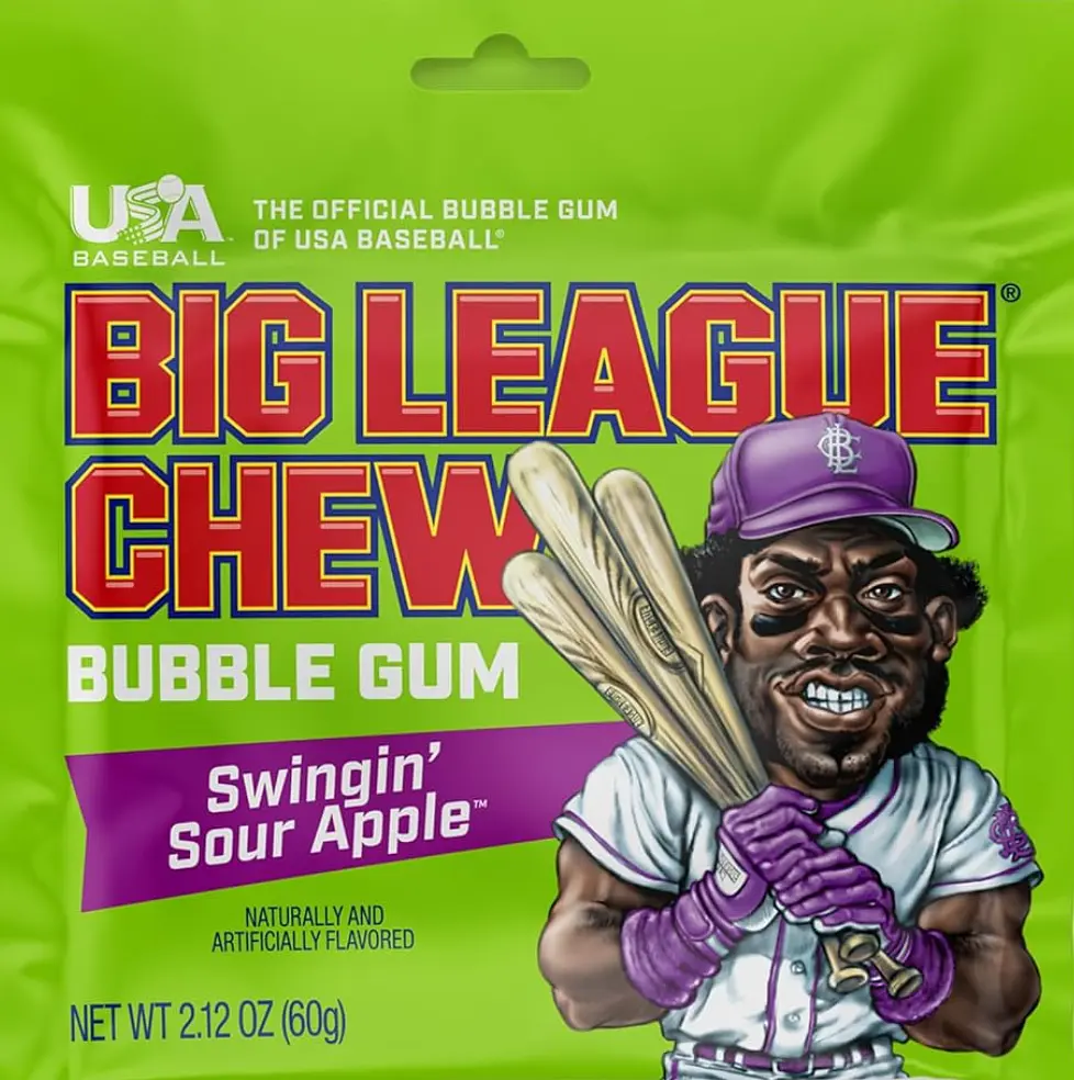 Жувальна гумка Big League Chew Bubble Gum зі смаком яблука 60г - фото 3