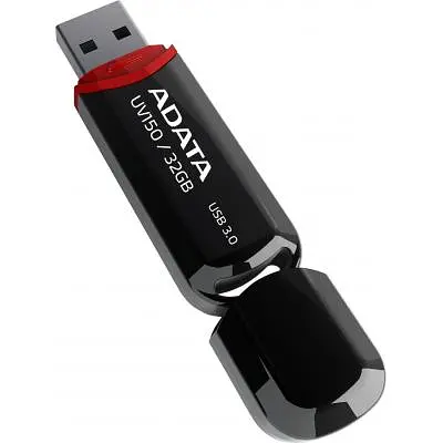 USB флеш накопичувач ADATA 32Gb UV150 Black USB 3.0 (AUV150-32G-RBK) - фото 2