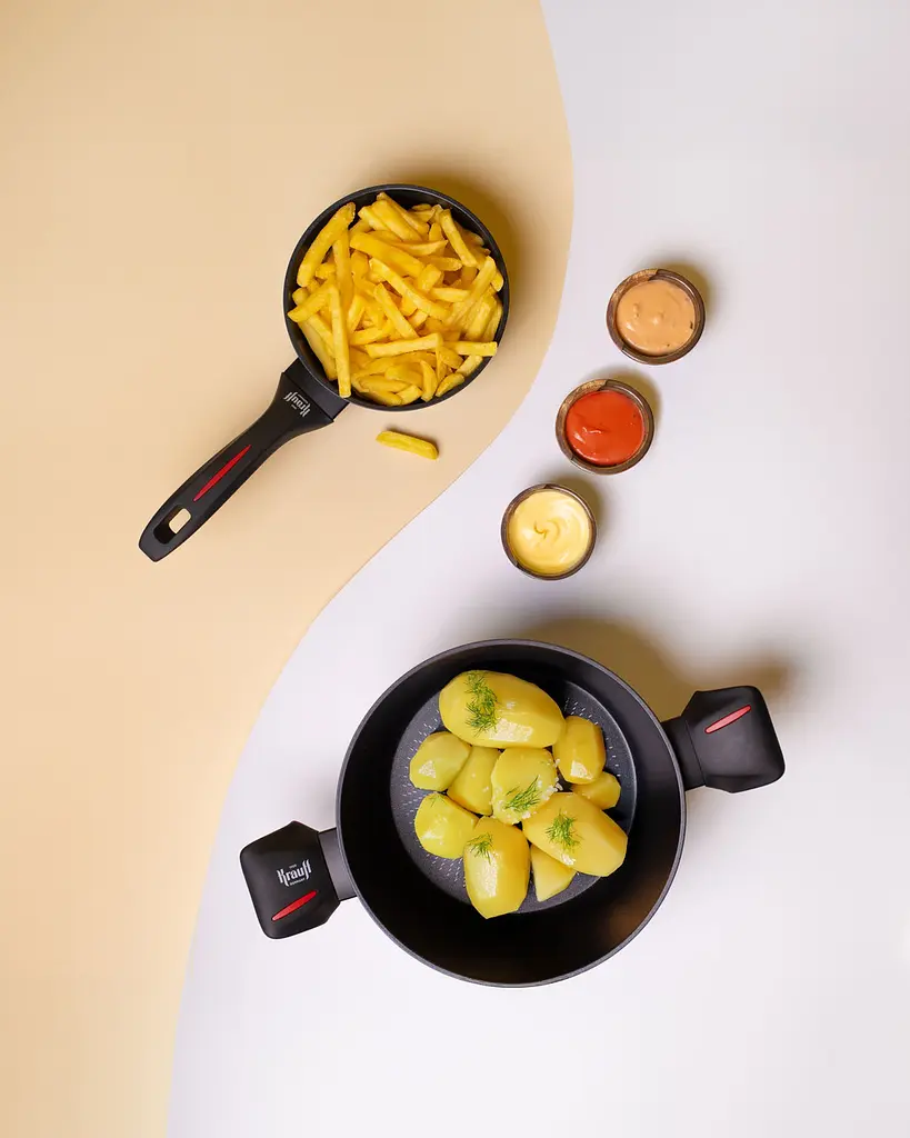 Набір з каструлі 2,3л та ковша 1л Smart Fry + Кухонна дошка - фото 4
